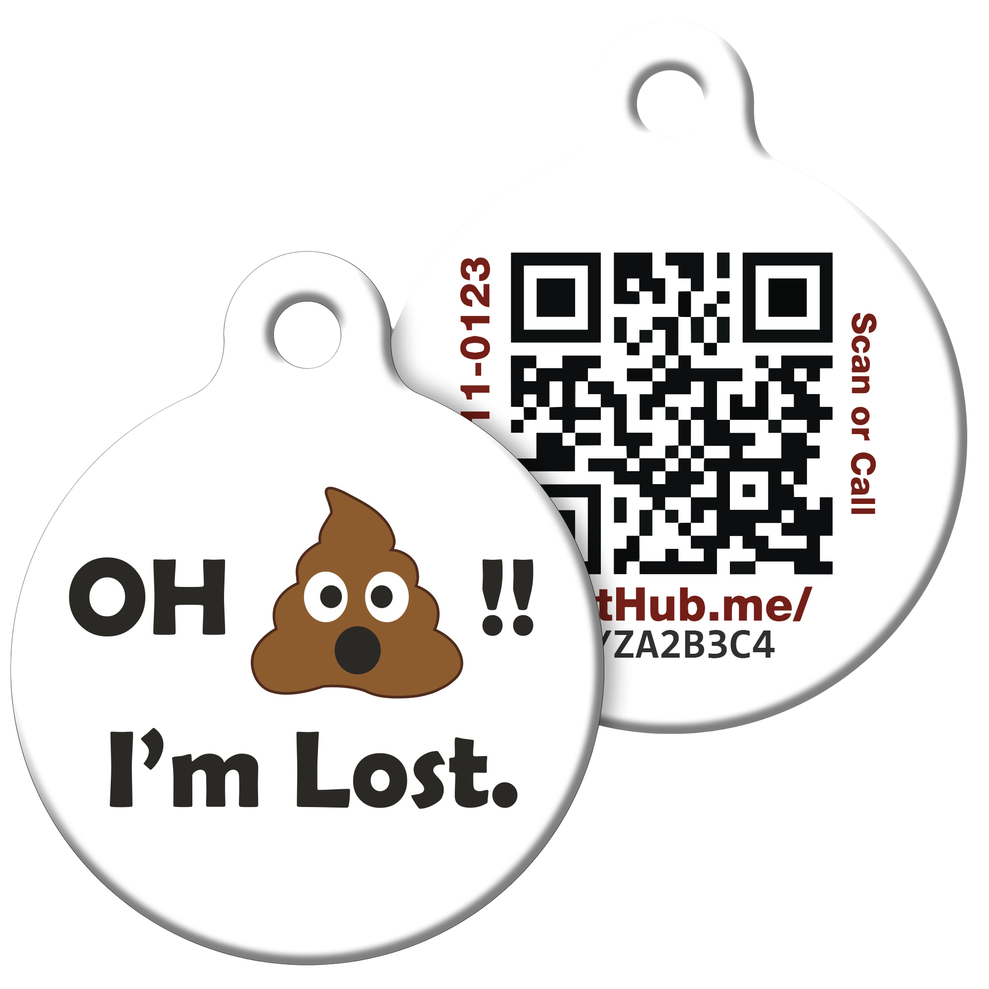 PetHub QR Pet ID Tag – Oh Crap I’m Lost