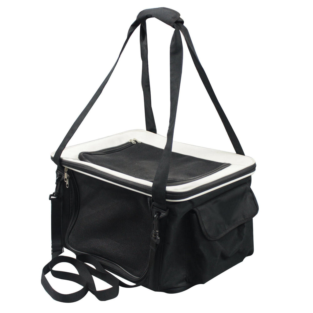 Pet Life ® Lightweight Collapsible Safety Travel Wire Folding Pet Dog Car Seat Carseat Carrier Crate