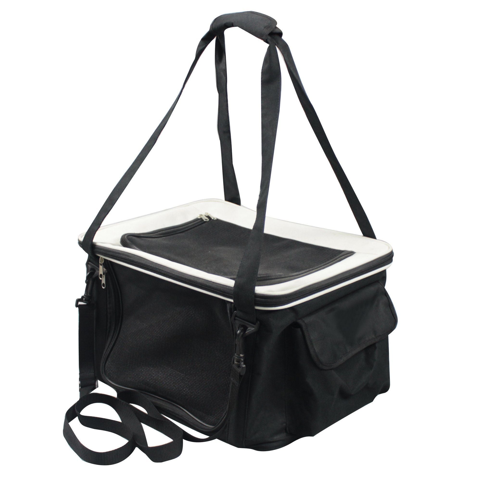 Pet Life ® Lightweight Collapsible Safety Travel Wire Folding Pet Dog Car Seat Carseat Carrier Crate